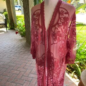 Rose Lace Kimono